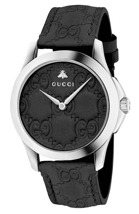 gucci g timeless leather strap chronograph watch|Gucci g timeless watch price.